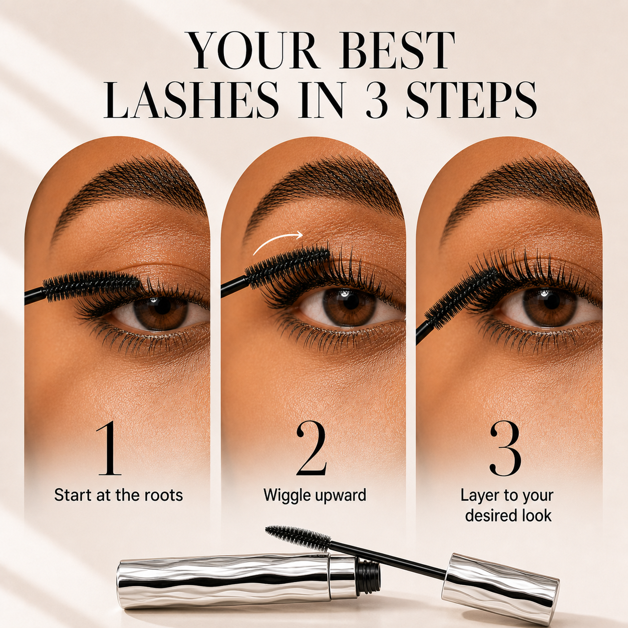 Silver mascara product presentation 6