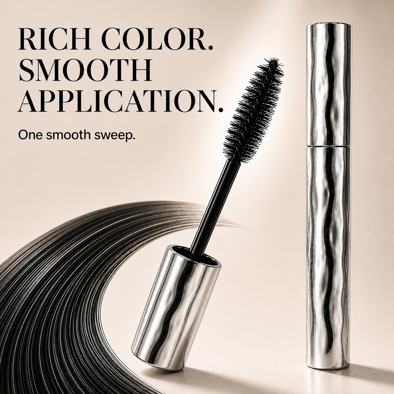 Mascara with a rich black sweep