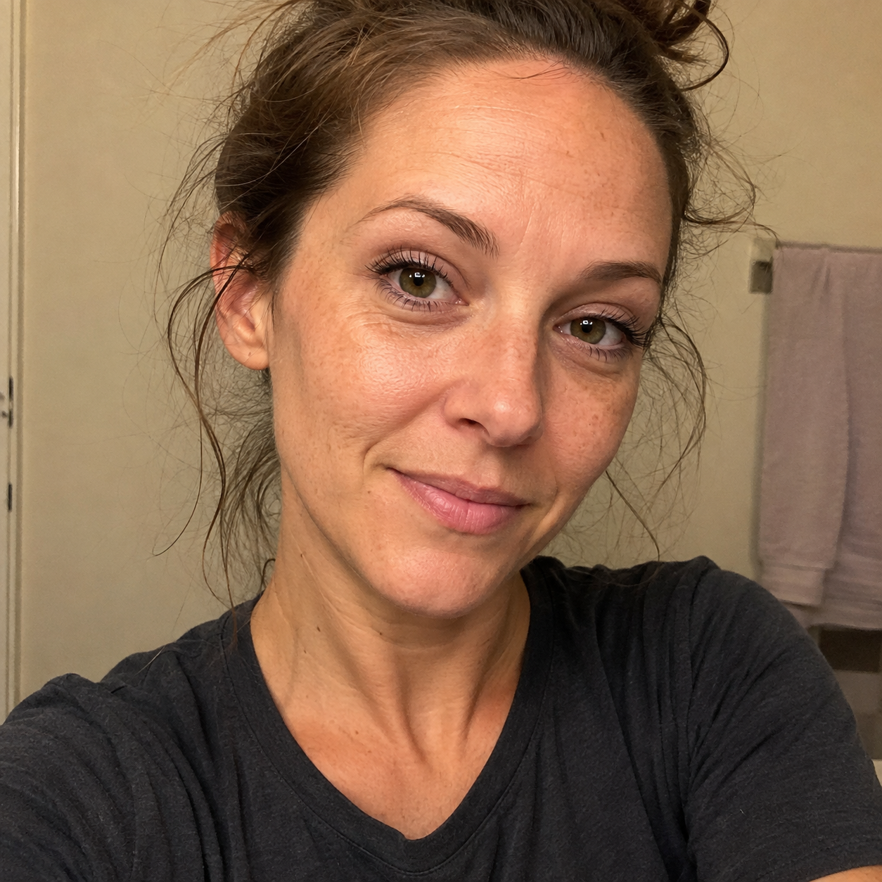 AI-generated fictional makeup portrait, not a customer photo